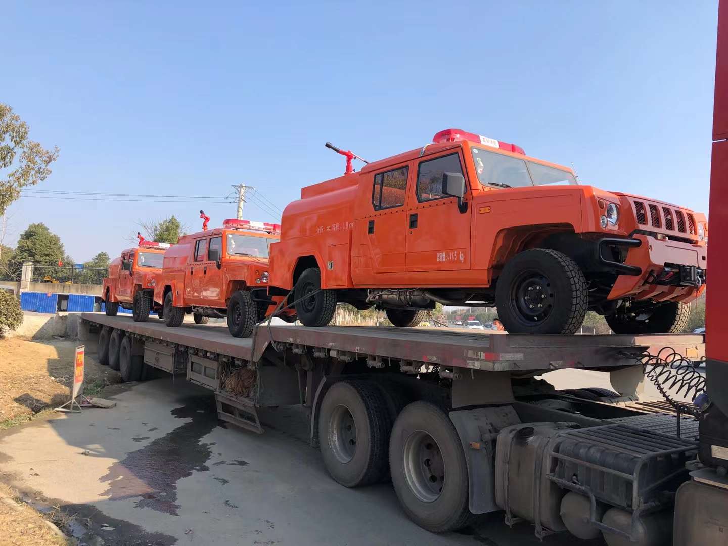 六臺(tái)北汽供水車(chē)托運(yùn)到廣東
