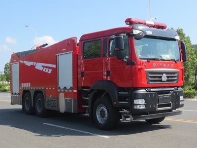國(guó)六汕德卡13噸水罐（泡沫）消防車